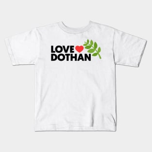 Love Dothan with Leaves Kids T-Shirt